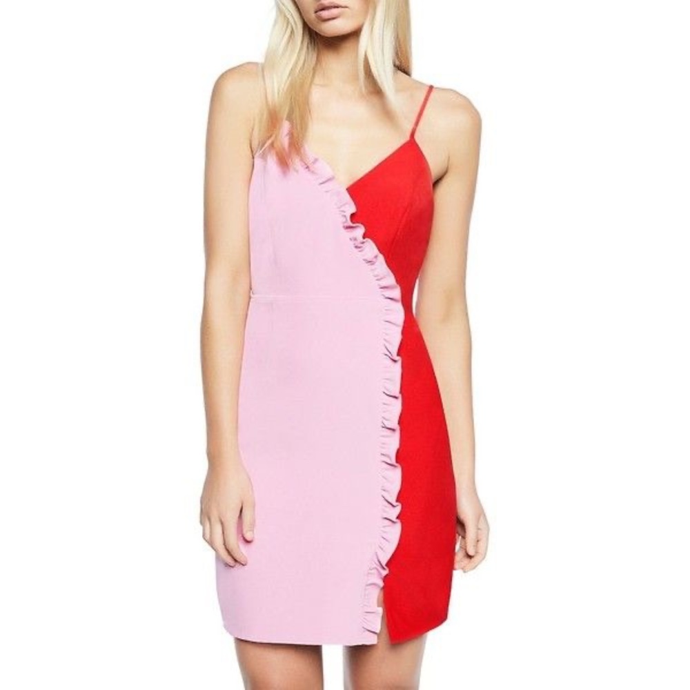 Bardot Red and Pink dress